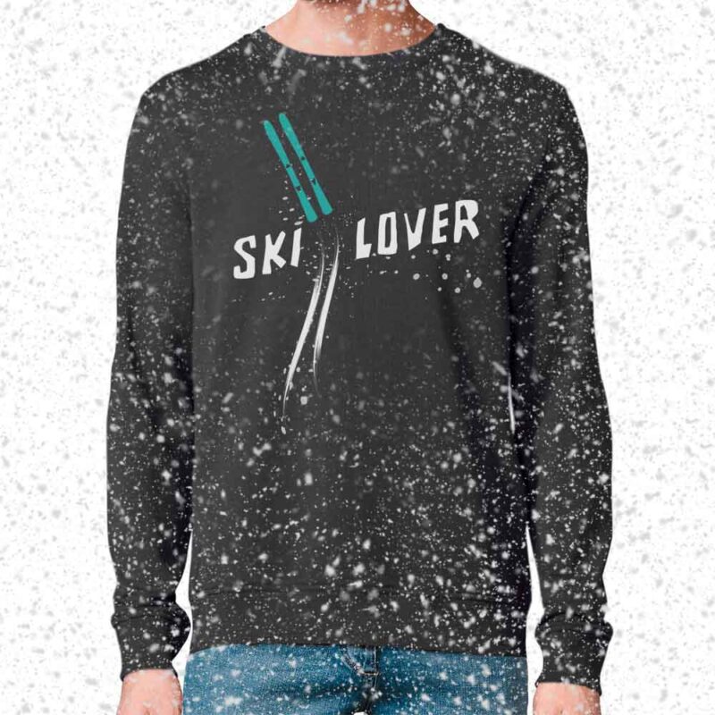 Unisex Ski Lover Lightweight Sweatshirt - Image 4