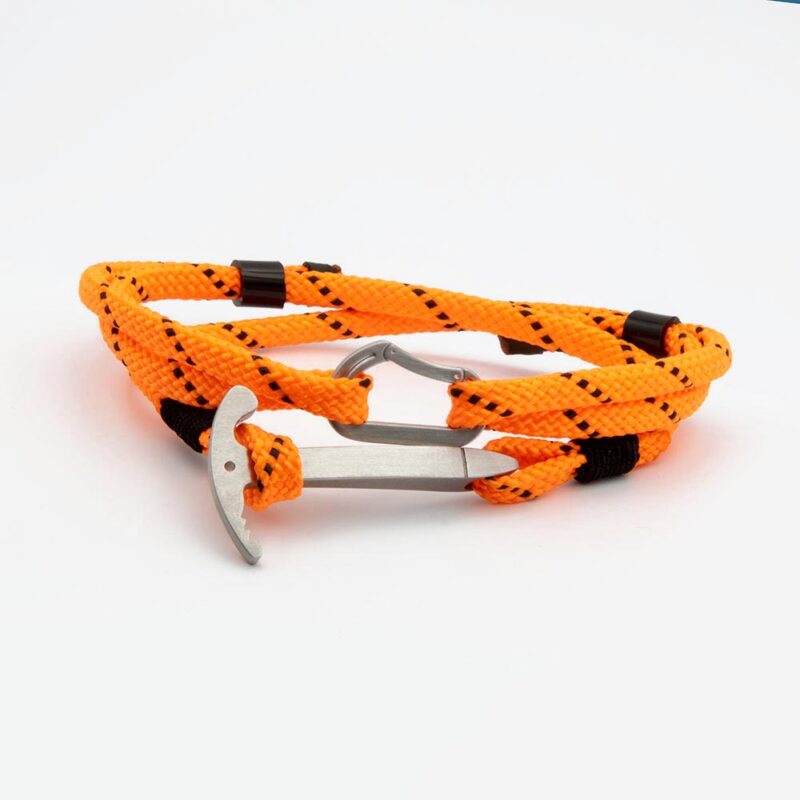Bracelet with ice axe and carabiner Steel Edition / Customizable - Image 9