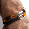 Bracciale con piccozza e moschettone Steel Edition / Personalizzabile
