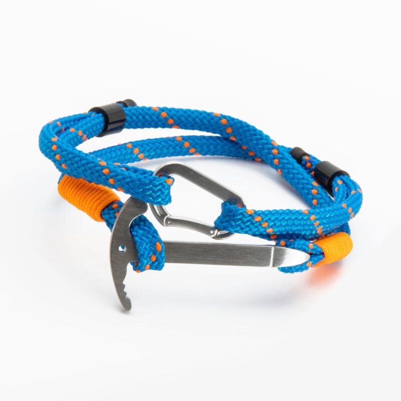 Bracelet with ice axe and carabiner Steel Edition / Customizable - Image 15