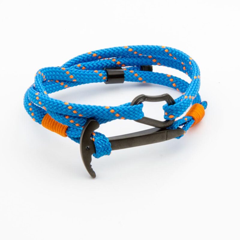 Bracciale con piccozza e moschettone Black Steel Edition / Personalizzabile - immagine 12