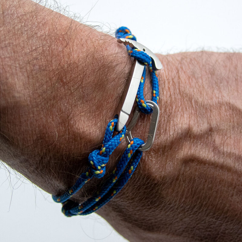 Bracciale doppio giro con piccozza e moschettone Steel Edition / Personalizzabile - immagine 2