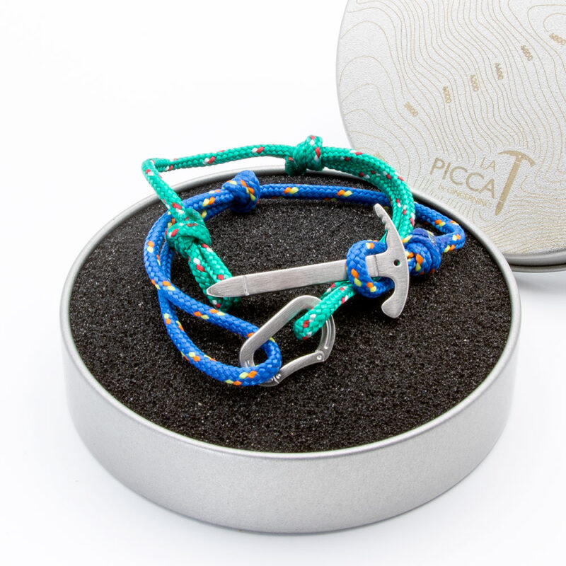 Bracciale doppio giro con piccozza e moschettone Steel Edition / Personalizzabile - immagine 14