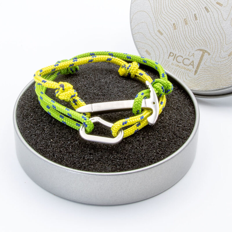 Bracciale doppio giro con piccozza e moschettone Steel Edition / Personalizzabile - immagine 13