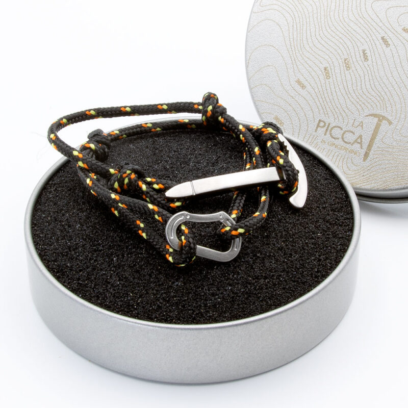 Bracciale doppio giro con piccozza e moschettone Steel Edition / Personalizzabile - immagine 6