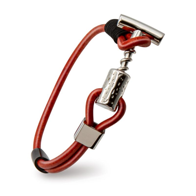 Bracciale Le Tire-Bouchon Steel Edition Rosso