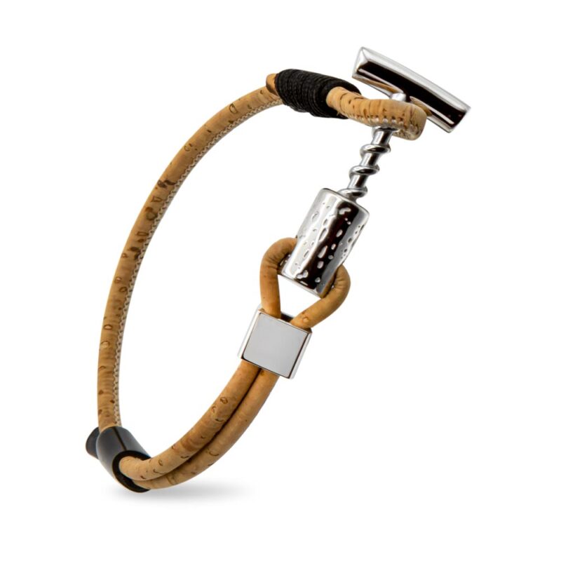 Bracciale Le Tire-Bouchon Steel Edition Sughero