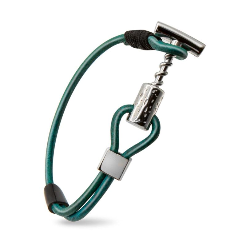 Bracciale Le Tire-Bouchon Steel Edition Turchese