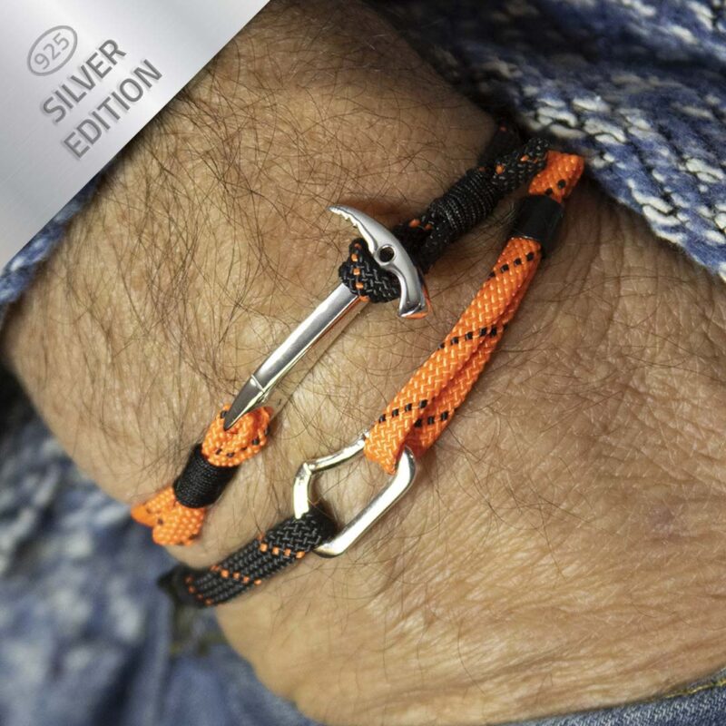 Bracciale La Picca Silver edition con piccozza e moschettone / Personalizzabile - immagine 2
