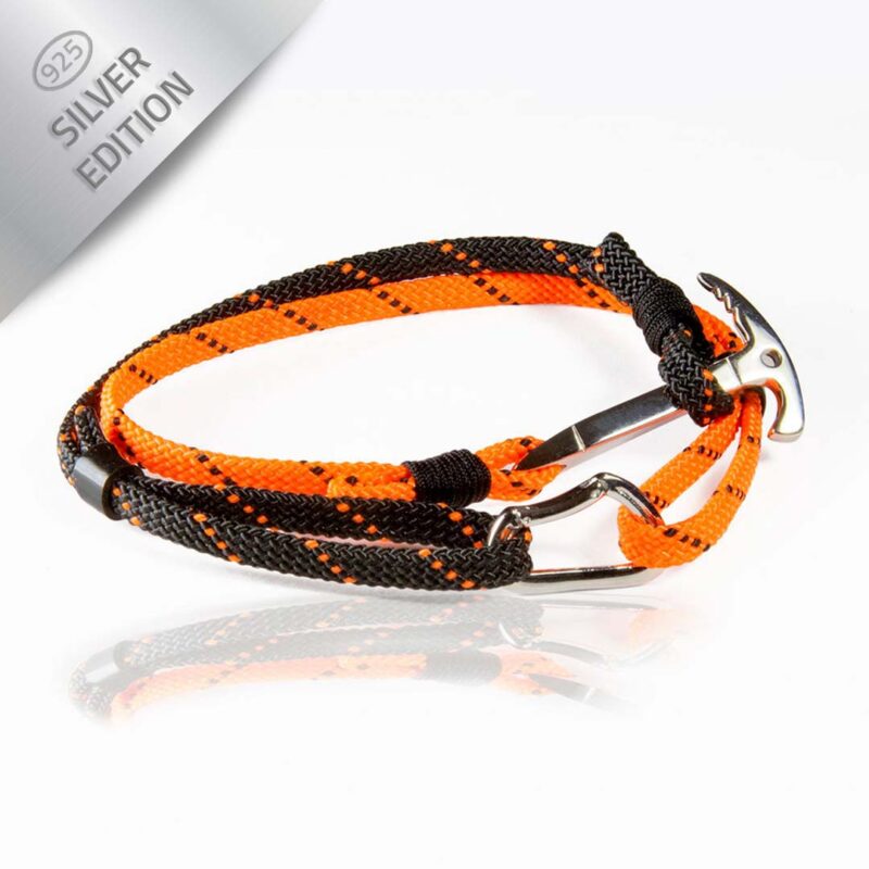 Bracciale La Picca Silver edition con piccozza e moschettone / Personalizzabile