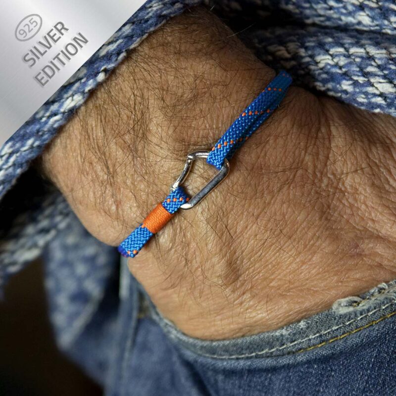 Bracciale con moschettone in argento 925 - immagine 6