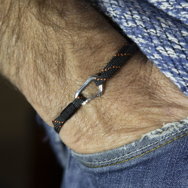 Bracelet with climbing carabiner in 925 Silver - Image 2
