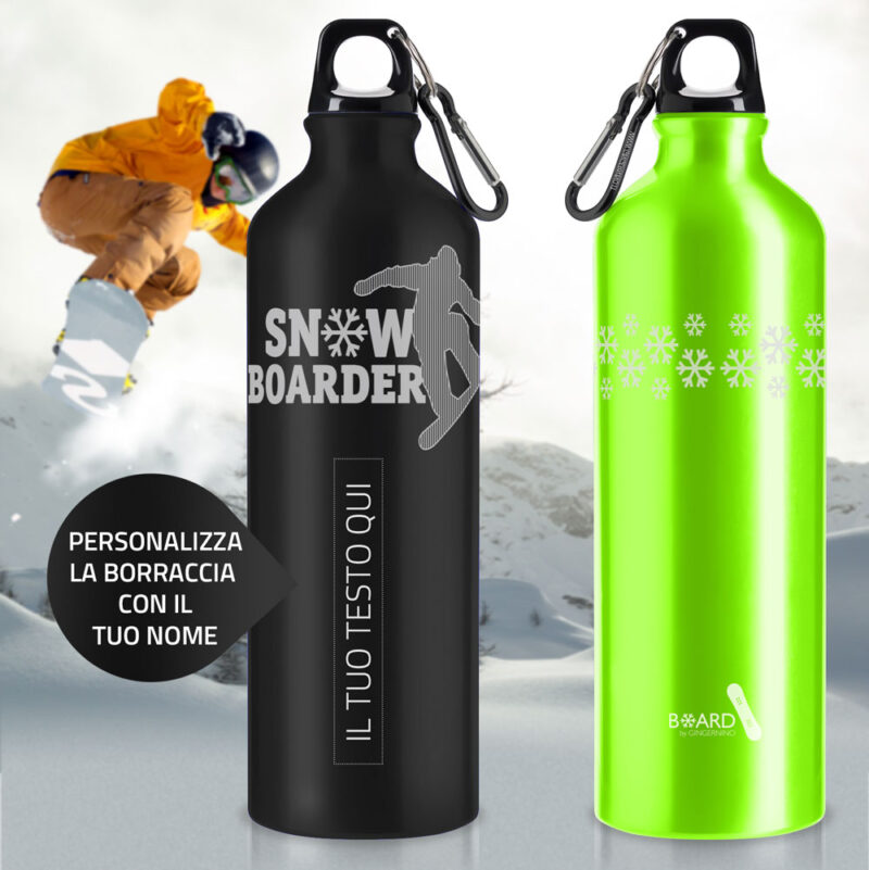 Borraccia Snowboarder / Personalizzabile
