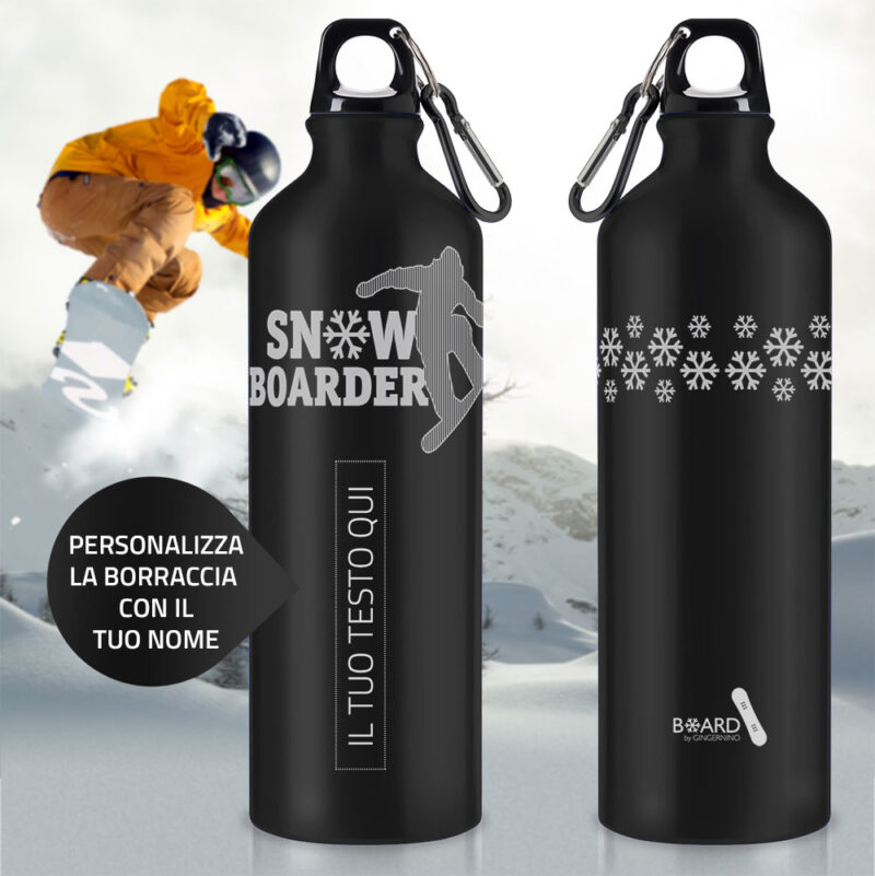 Borraccia Snowboarder / Personalizzabile - immagine 3