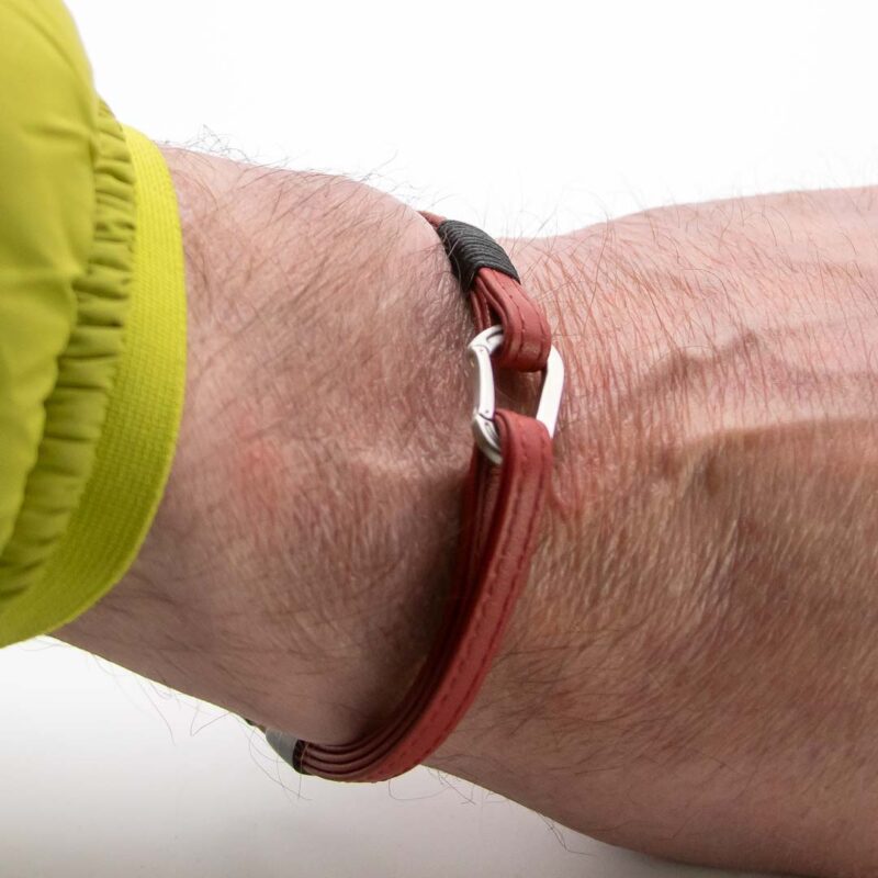 Leather Bracelet with carabiner Steel Edition - Image 11