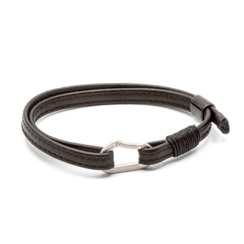 Leather Bracelet with carabiner Steel Edition - Image 7