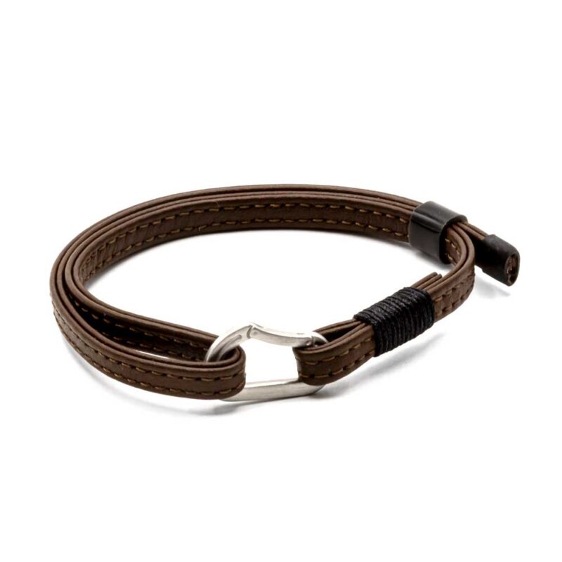 Leather Bracelet with carabiner Steel Edition - Image 6