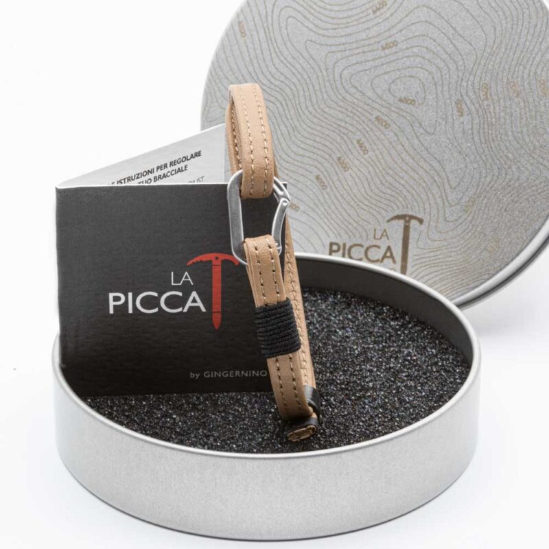 Leather Bracelet with carabiner Steel Edition - Image 5